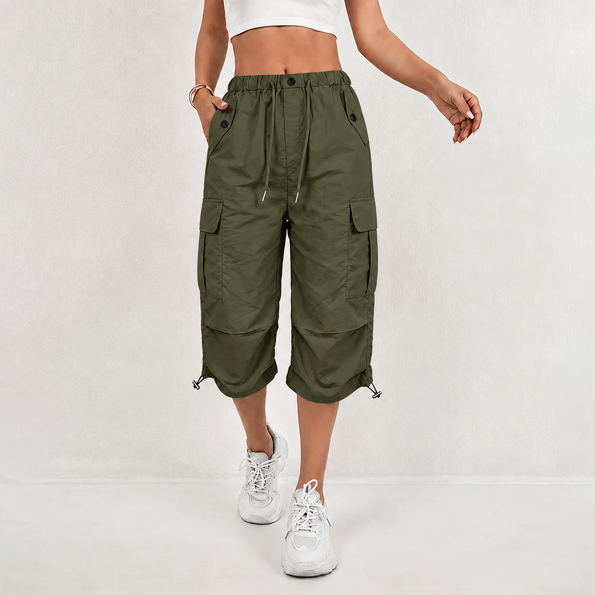 Women's Quick-Dry Cargo Capri Trousers