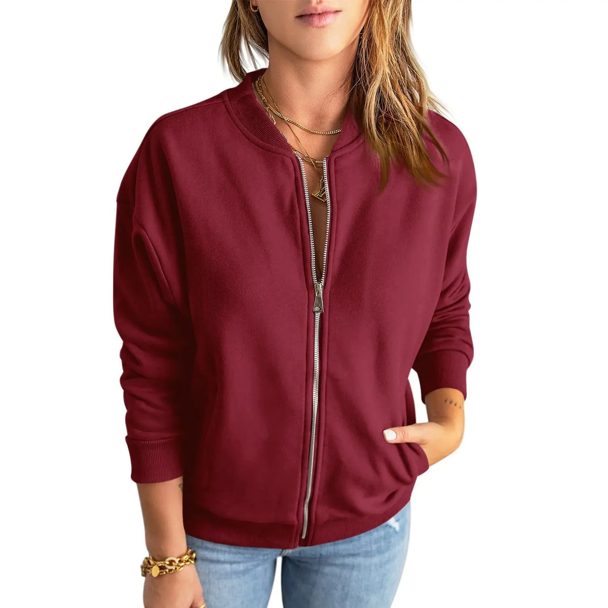 Women's Zip Up Sweatshirt Jacket
