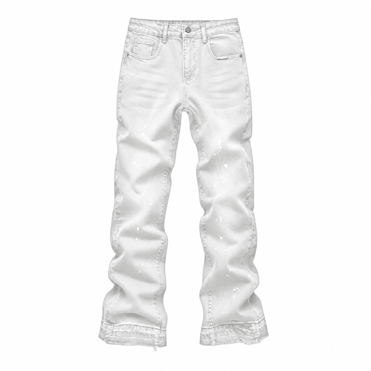 Men's Urban Street Style Paint Splatter Distressed Denim Jeans