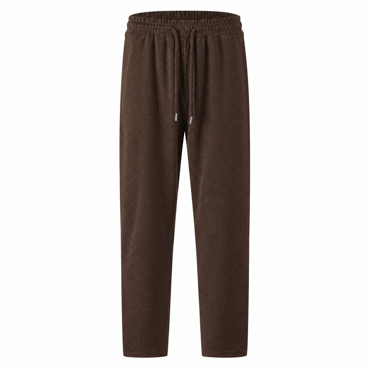 👖 Pull On & Go | Men's Waffle-Knit Drawstring Straight-Leg Pants
