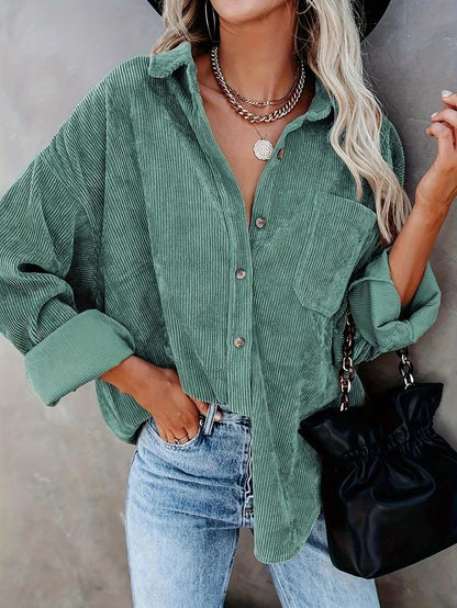 Women's Preppy   Collared Blouse –   Minimalist 80s Style   Button Down Shirt