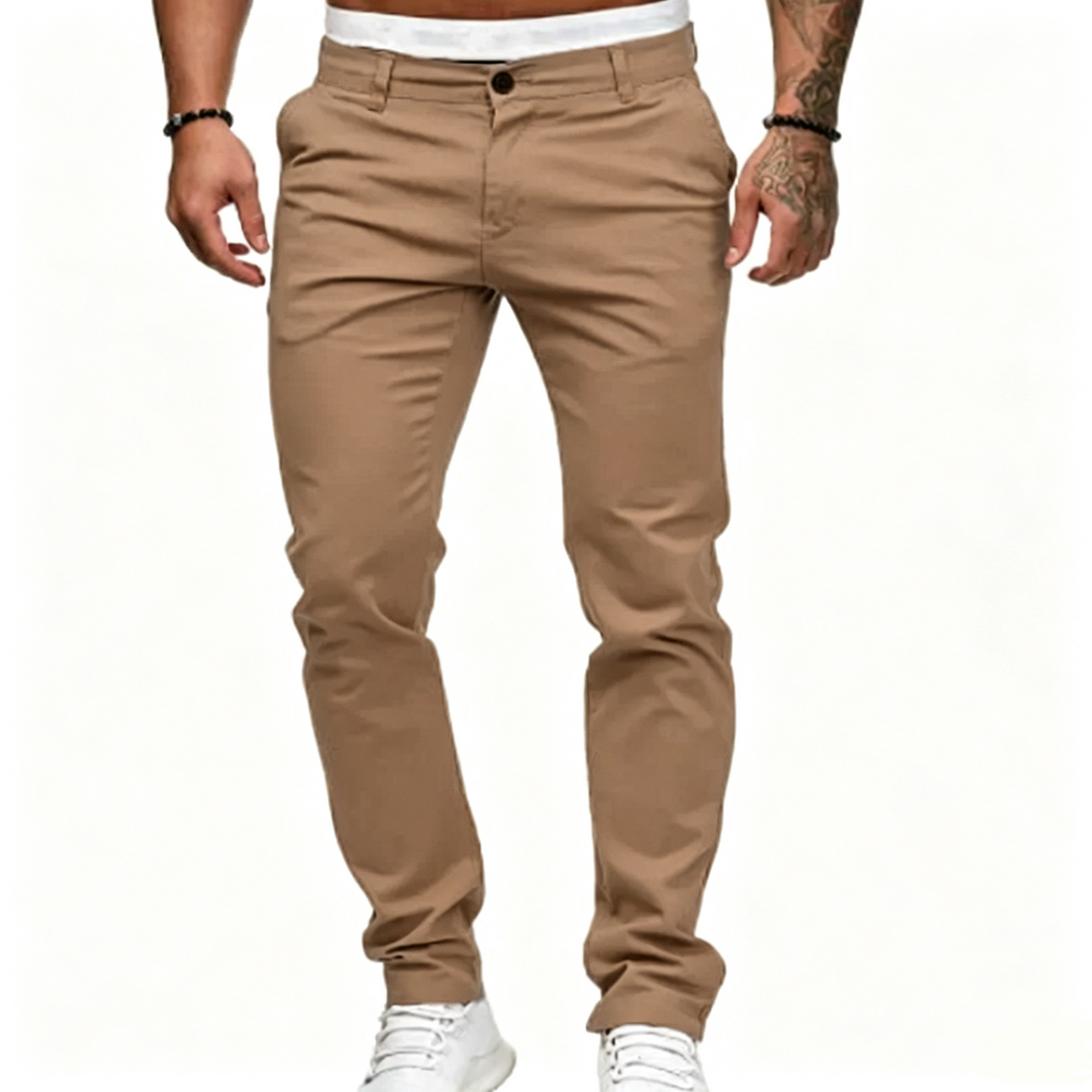 ✨ Men's Modern Slim-Stretch Trousers – Sleek Fit & All-Day Comfort
