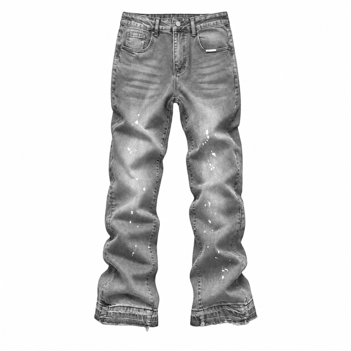 Men's Urban Street Style Paint Splatter Distressed Denim Jeans