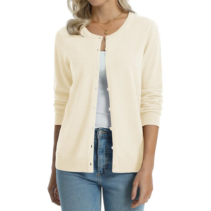Women's 100% Cotton Lightweight Cardigan Sweater