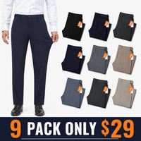 9-PACK ONLY $29-(Black / Dark Navy / Charcoal / Navy / Gray / Khaki / Slate Blue / Dark Gray / Stone)