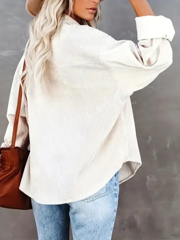 Women's Preppy   Collared Blouse –   Minimalist 80s Style   Button Down Shirt
