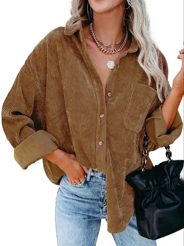 Women's Preppy   Collared Blouse –   Minimalist 80s Style   Button Down Shirt