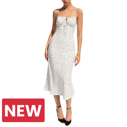 Women's Vintage Floral Slip Dress with Adjustable Straps