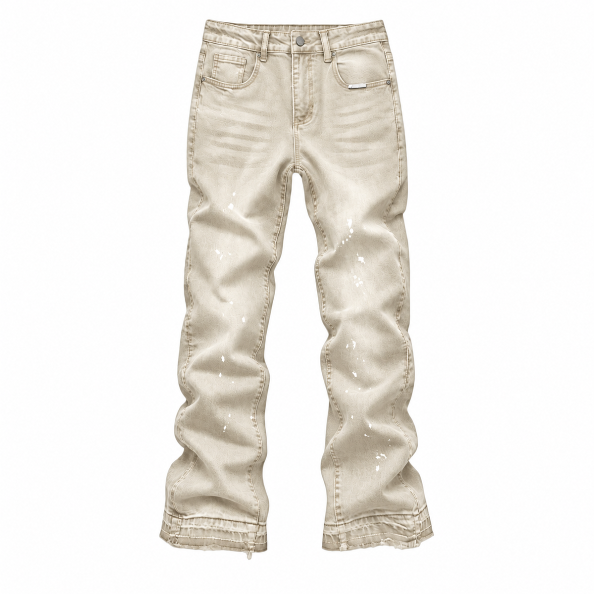 Men's Urban Street Style Paint Splatter Distressed Denim Jeans