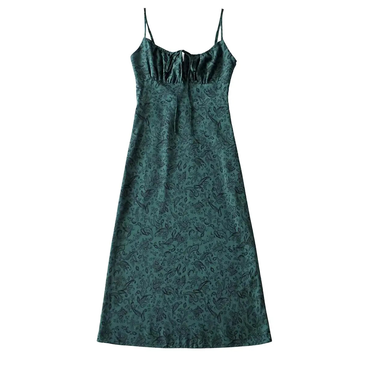 Women's Vintage Floral Slip Dress with Adjustable Straps