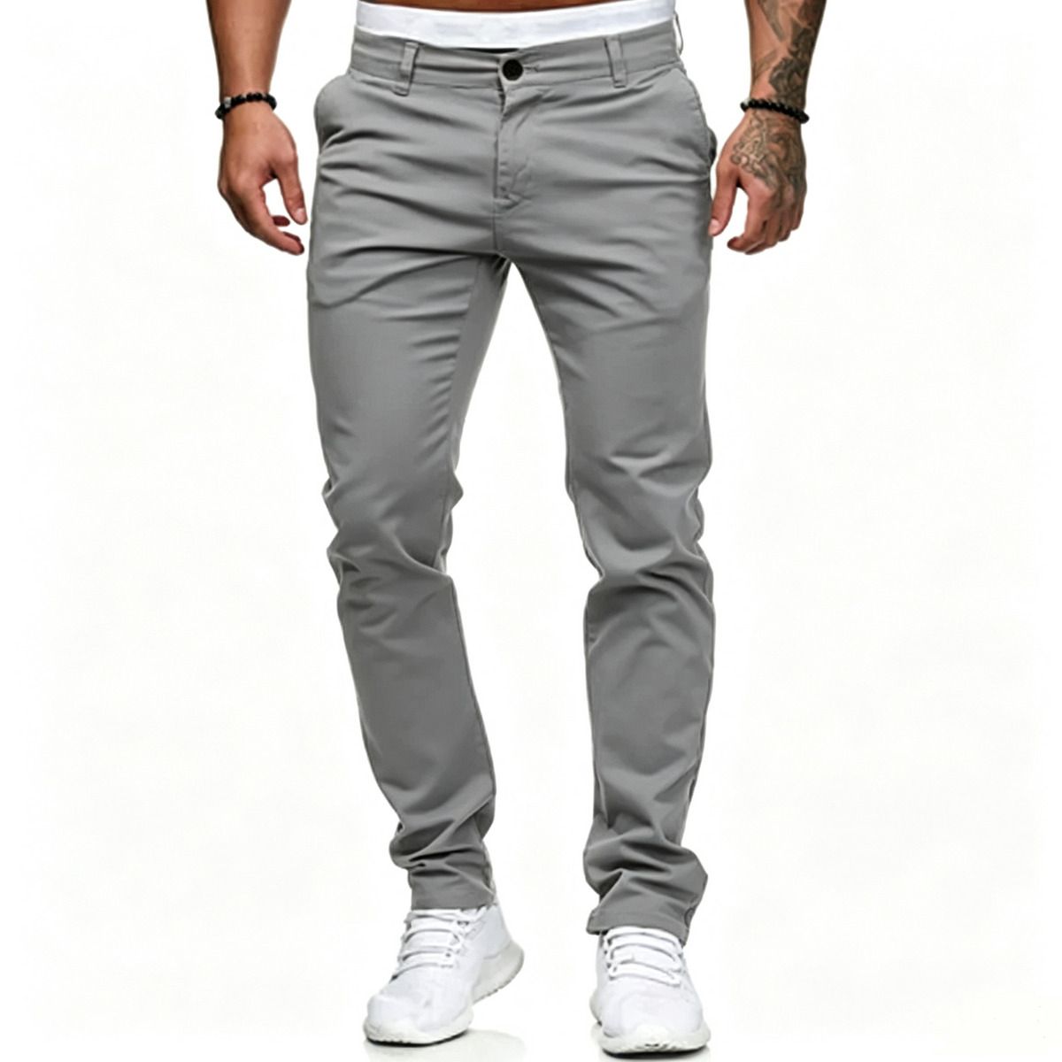 ✨ Men's Modern Slim-Stretch Trousers – Sleek Fit & All-Day Comfort