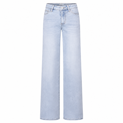 Mid-low Rise Jeans Stretchy Wide Leg Tummy Control Distressed Baggy Denim Pants Plus Size Regular Size Curve Hugging Fall Fashion