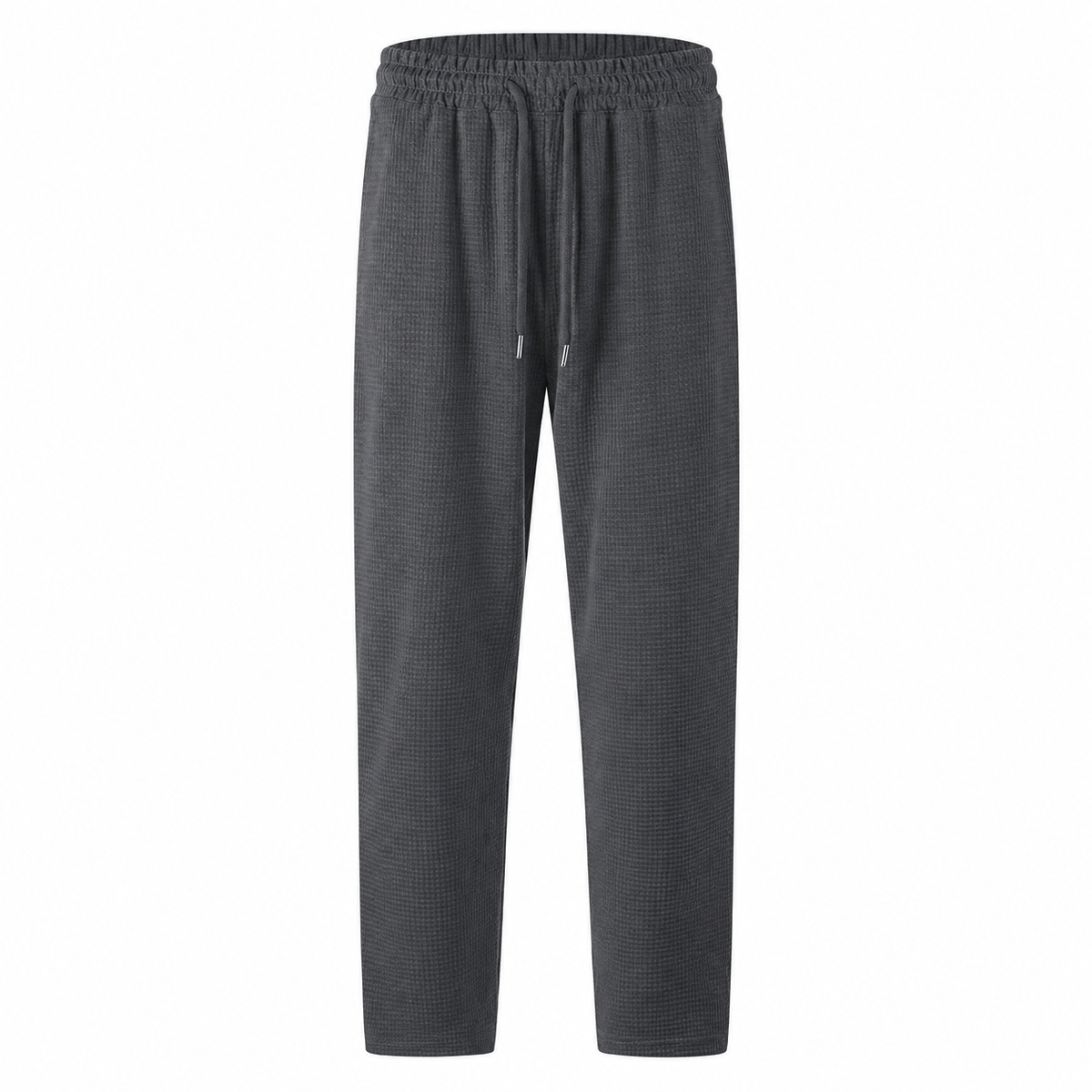 👖 Pull On & Go | Men's Waffle-Knit Drawstring Straight-Leg Pants