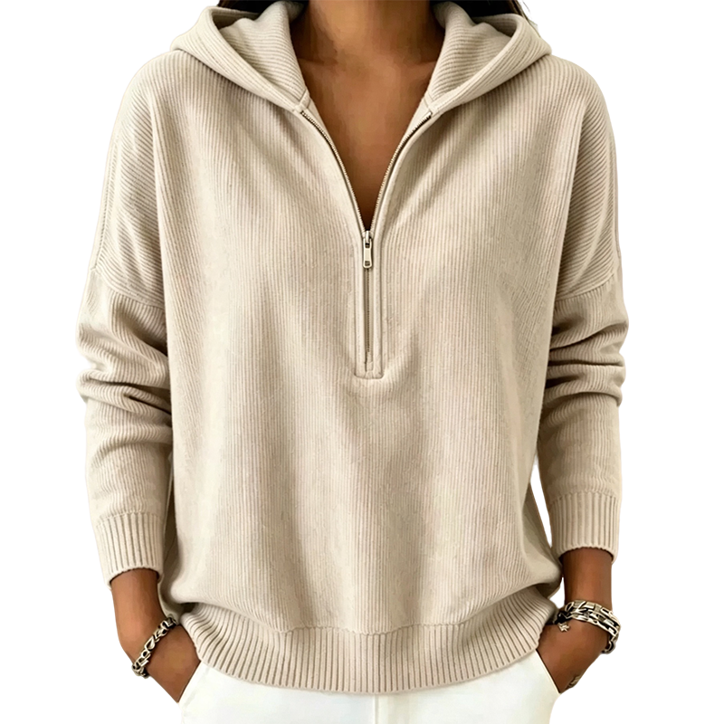 ✨ Women's Half Zip Hooded Sweatshirt – Cozy Comfort Meets Effortless Everyday Style