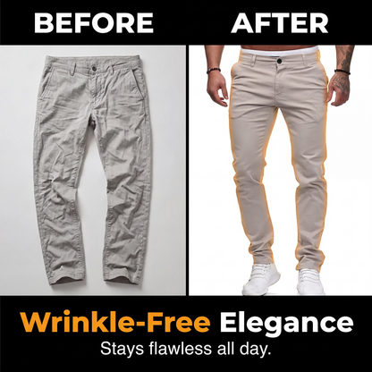 ✨ Men's Modern Slim-Stretch Trousers – Sleek Fit & All-Day Comfort