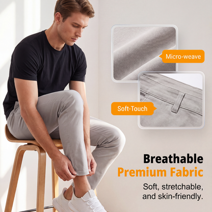 ✨ Men's Modern Slim-Stretch Trousers – Sleek Fit & All-Day Comfort