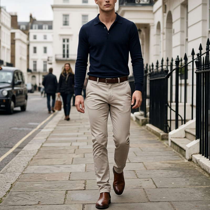 ✨ Men's Modern Slim-Stretch Trousers – Sleek Fit & All-Day Comfort