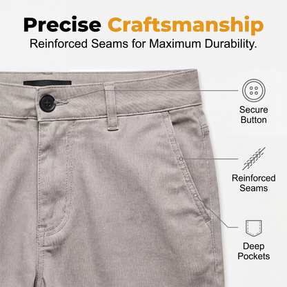 ✨ Men's Modern Slim-Stretch Trousers – Sleek Fit & All-Day Comfort
