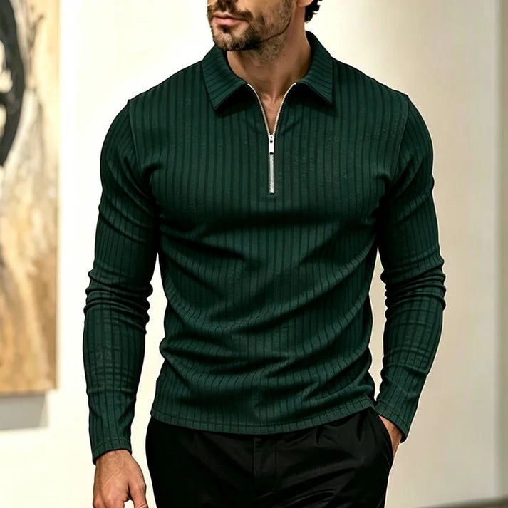 🍁New Fall Collection-Men's Casual Quarter-Zip Striped Shirt